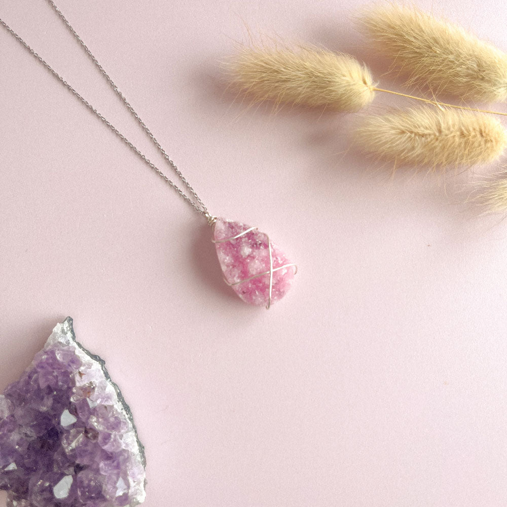 Druzy agaat roze - zilver (one of a kind)